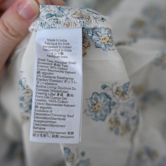 J.CREW Women’s Summer Floral Midi-Dress Size 10 Whimsy Cottage Core Ruffles - Picture 14 of 16